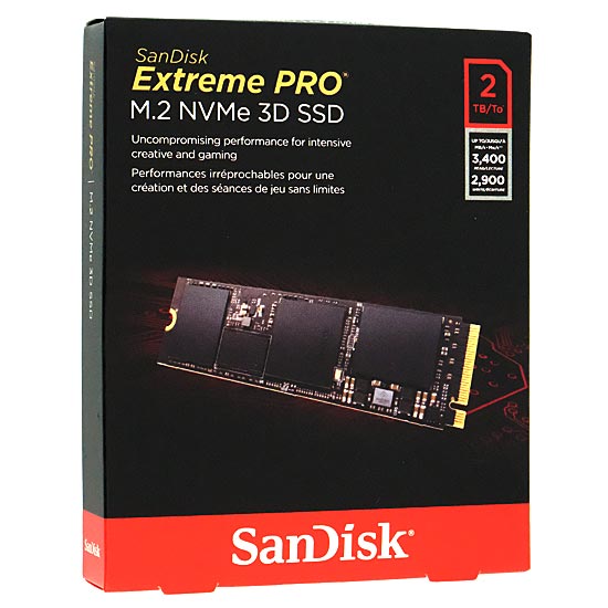 【新品】SANDISK　SSD エクストリーム プロ SDSSDXPM2-2T00-G25　2TB