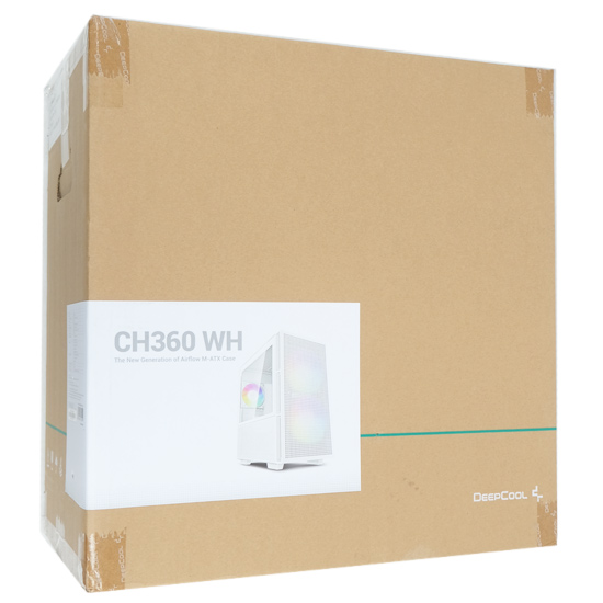 【新品】【新品訳あり(開封のみ・箱きず・やぶれ)】 DEEPCOOL　PCケース CH360 WH　R-CH360-WHAPE3-G-1　ホワイト