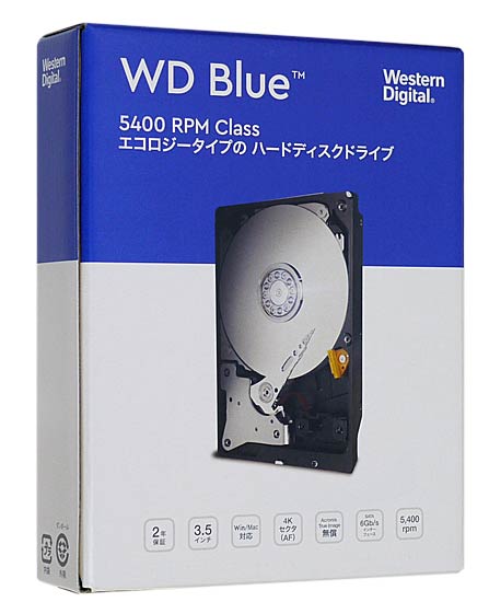 【新品】【新品訳あり(箱きず・やぶれ)】 Western Digital製HDD　WD40EZAX　4TB SATA600 5400