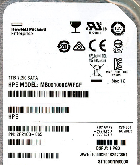 【新品】【新品訳あり(箱きず・やぶれ)】 SEAGATE製HDD　ST1000NM0008　1TB SATA600 7200