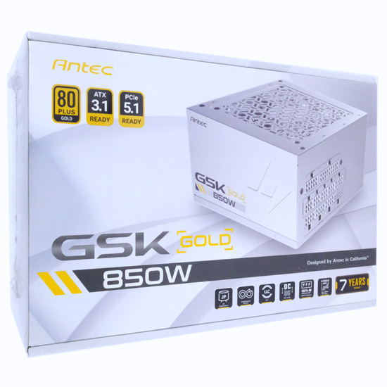 【新品】Antec製　電源ユニット　GSK850 ATX3.1　850W　White
