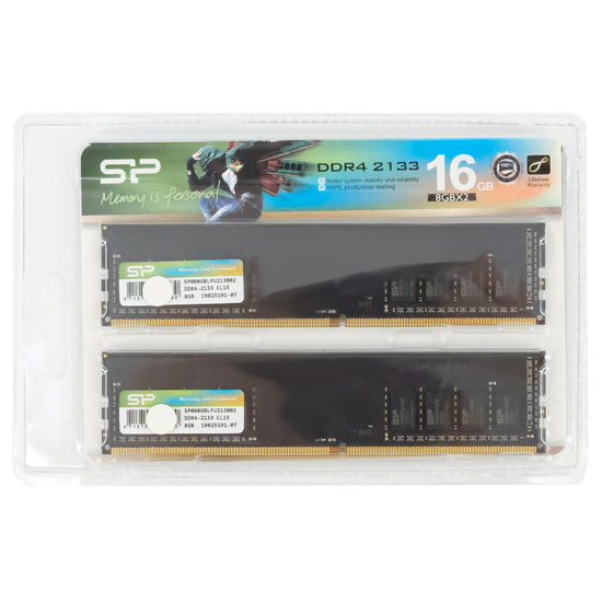 【新品】【新品訳あり(箱きず・やぶれ)】 Silicon Power　SP016GBLFU213B22　DDR4 PC4-17000 8GB 2枚組