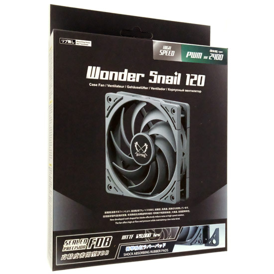 【新品】SCYTHE製　WONDER SNAIL 120 PWM 2400RPM WS1225FD24-P