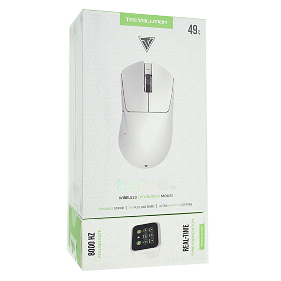 【新品】Teevolution　ゲーミングマウス TERRA PRO White - 8K INCLUDED　TVN-TERRAPRO-WH-8k