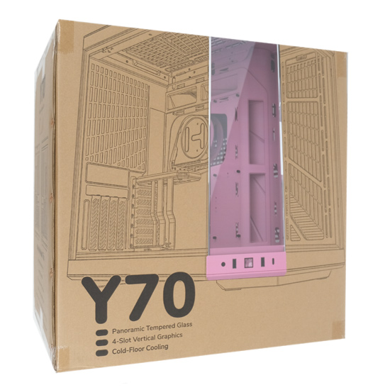 【新品】HYTE　ピラーレス式PCケース　Milky Y70　ストロベリーミルク