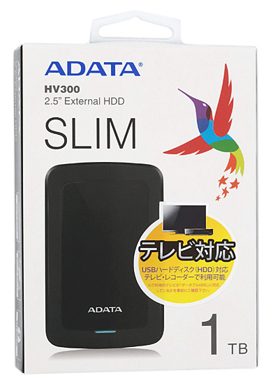 【新品】【新品訳あり(箱きず・やぶれ)】 ADATA製PortableHD　AHV300-1TU31-CBK　1TB