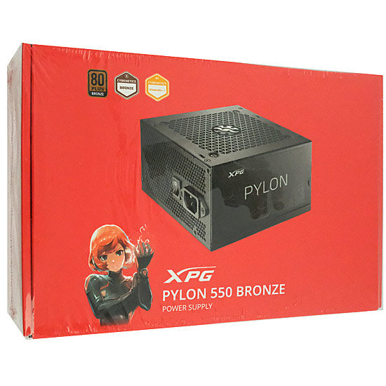 【新品】ADATA　PC電源ユニット XPG PYLON 550W PYLON550B-BKCJP