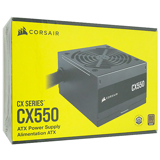 【新品】Corsair製 PC電源　CX550 2023 CP-9020277-JP　550W