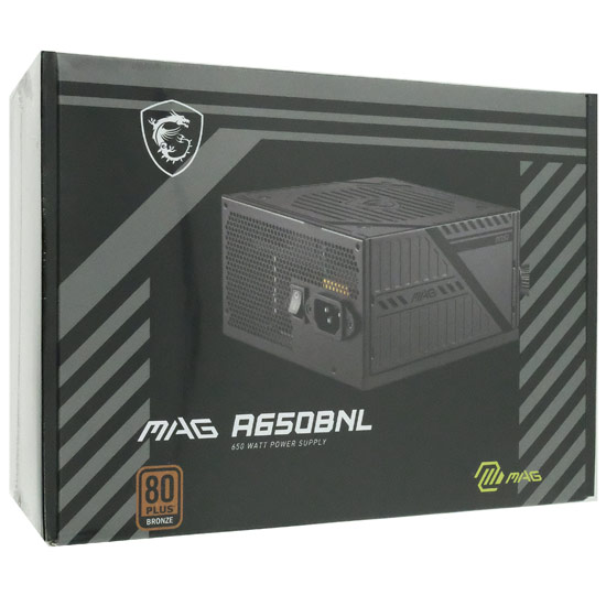 【新品】MSI　PC電源ユニット MAG A650BNL　650W