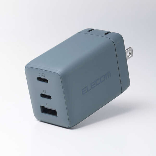 【新品】ELECOM　USB Power Delivery 67W AC充電器　ACDC-PD10367GN　オーシャン グリーン