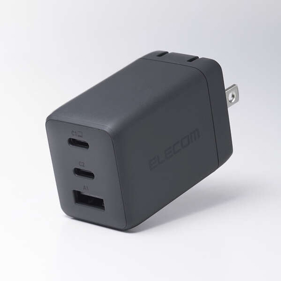 【新品】ELECOM　USB Power Delivery 67W AC充電器　ACDC-PD10367GY　ストーン グレー