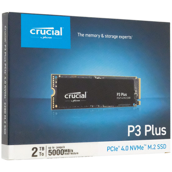 【新品】crucial　内蔵型 M.2 SSD　P3 Plus CT2000P3PSSD8　2TB