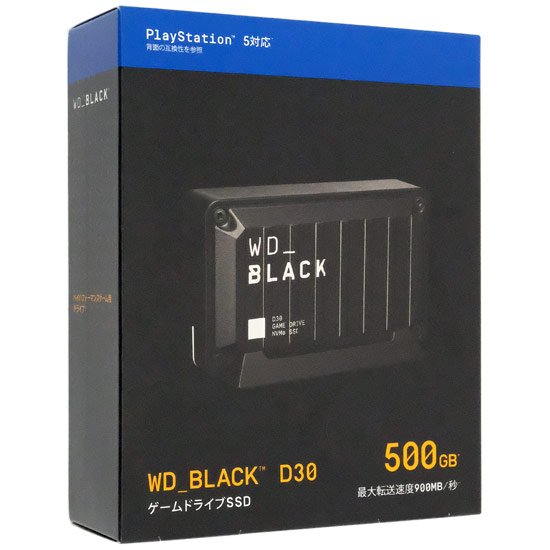 【新品】Western Digital製　ゲーム用SSD WD_Black D30 Game Drive SSD WDBATL5000ABK-JESN　500GB