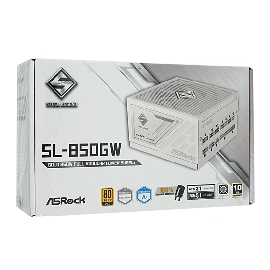 【新品】ASRock　電源ユニット Steel Legend SL-850GW　ホワイト