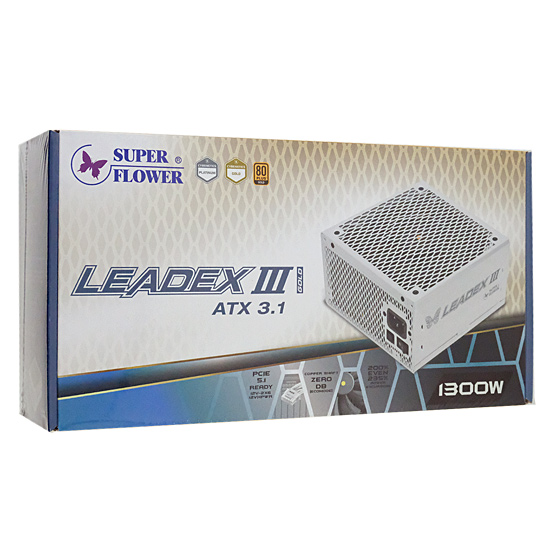【新品】SUPER FLOWER製　PC電源 LEADEX III GOLD 1300W ATX 3.1　SF-1300F14GE WT　ホワイト