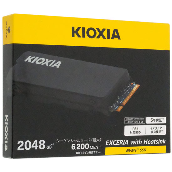 【新品】キオクシア　EXCERIA with Heatsink SSD-CK2.0N4HS　ブラック