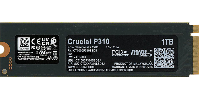 【新品】【バルク新品】 crucial　内蔵型 M.2 SSD　P310 CT1000P310SSD8-JP　1TB