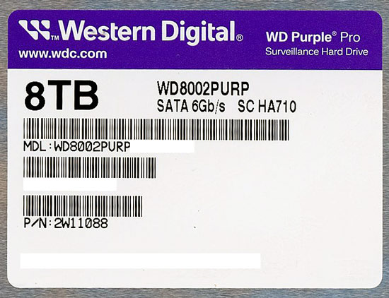 【新品】Western Digital HDD　WD8002PURP　8TB SATA600 7200