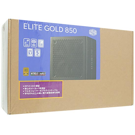 【新品】Cooler Master　PC電源ユニット　ELITE GOLD 850 MPX-8505-AFAG-BJP　850W