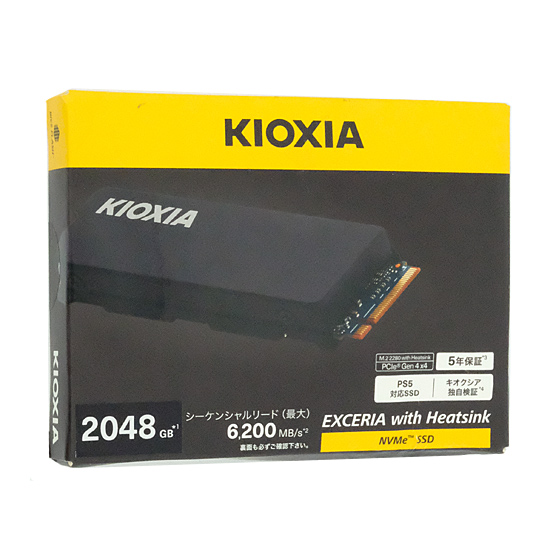 【新品】キオクシア　EXCERIA with Heatsink SSD-CK2.0N4HS/N　ブラック
