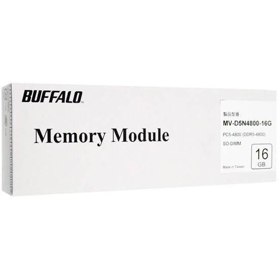 【新品】BUFFALO　ノート用 MV-D5N4800-16G　SODIMM DDR5 PC5-4800 16GB