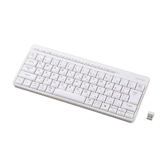 【新品】ELECOM　2.4GHz静音ミニキーボード　TK-QT11MDMWH　ホワイト