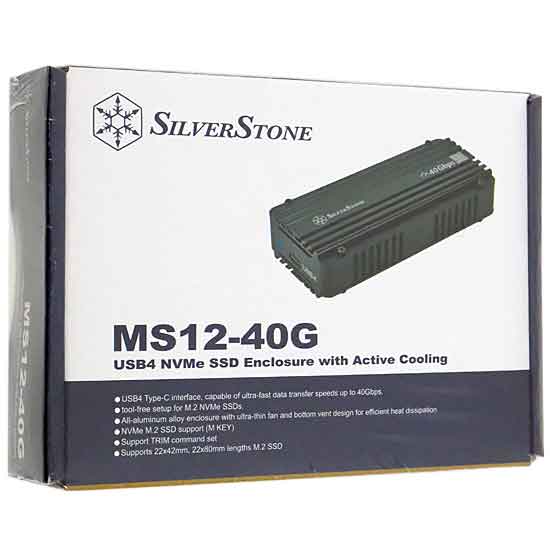 【新品】SILVERSTONE　M.2 SSDケース SST-MS12B-40G　黒
