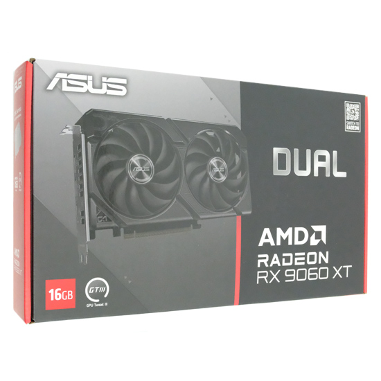 【新品】ASUSグラボ　DUAL-RX9060XT-16G　PCIExp 16GB