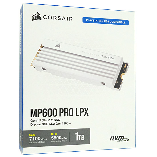 【新品】Corsair SSD　MP600 PRO LPX CSSD-F1000GBMP600PLPW　ホワイト