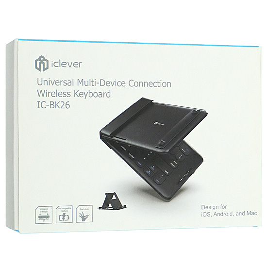 【新品】iClever　折りたたみ式キーボード　IC-BK26　ブラック