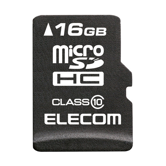 【新品】ELECOM　microSDHCメモリーカード　MF-MSD016GC10R　16GB