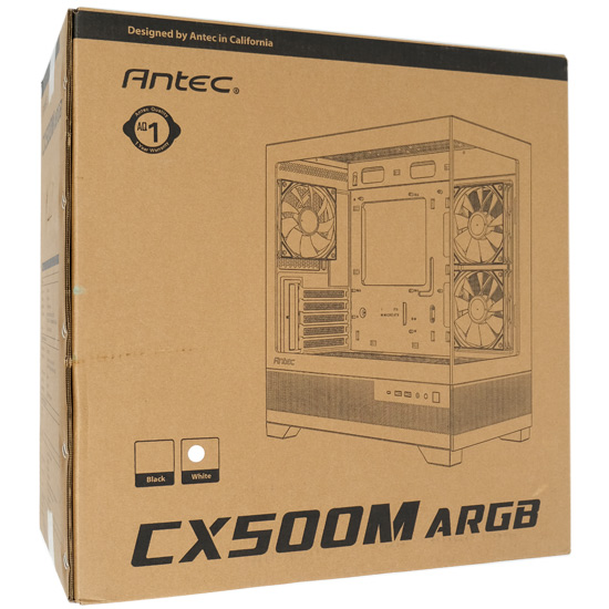 【新品】Antec　Micro-ATX対応ミドルタワーPCケース CX500M ARGB WHITE　ホワイト