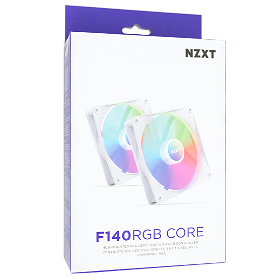 【新品】NZXT　PCケースファン F140 RGB Core Twin Pack　RF-C14DF-W1　ホワイト