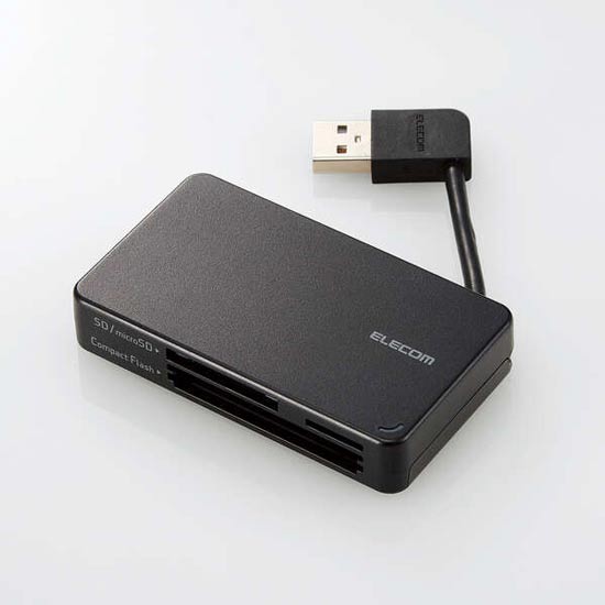 【新品】【新品訳あり(箱きず・やぶれ)】 ELECOM　カードリーダー　MR-K304BK　USB 42in1 ブラック