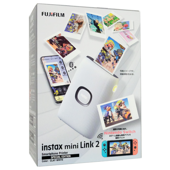 【新品】FUJIFILM　スマートフォン用プリンター　instax mini Link 2 SPECIAL EDITION クレイホワイト