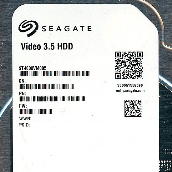 【新品】SEAGATE HDD　ST4000VM005　4TB