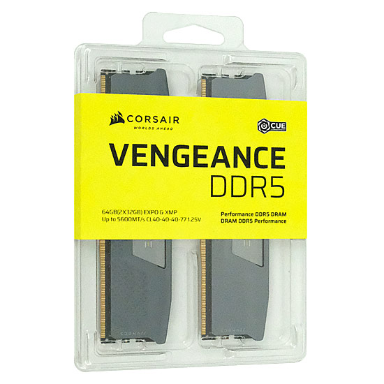 【新品】Corsair　CMK64GX5M2B5600Z40　DDR5 PC5-44800 32GB 2枚組