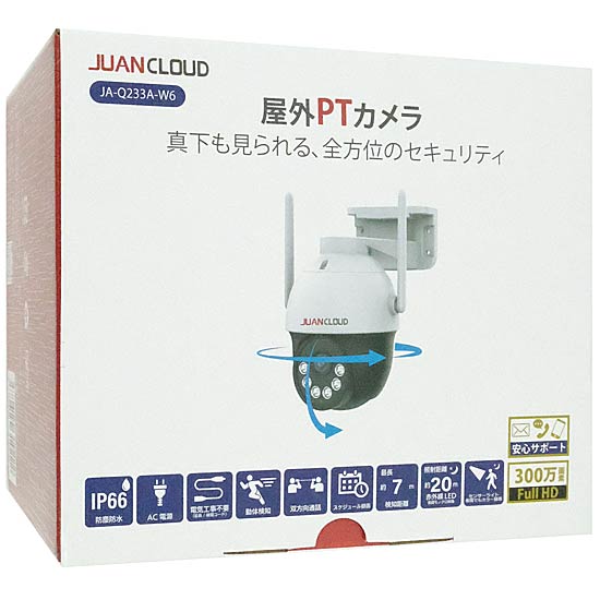 【新品】JUANCLOUD　屋外PTカメラ　JA-Q233A-W6