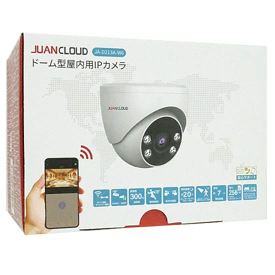 【新品】JUANCLOUD　ドーム型屋内カメラ　JA-D213A-W6