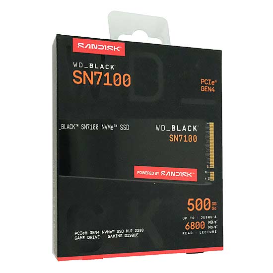 【新品】Western Digital SSD　WD_Black SN7100 NVMe SSD WDS500G4X0E　500GB