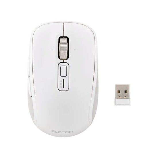【新品】ELECOM　OSMOD 8 USB無線/Bluetoothマウス チルト付8ボタンMサイズ　M-MY50MBSXWH　ホワイト