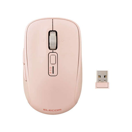 【新品】ELECOM　OSMOD 8 USB無線/Bluetoothマウス チルト付8ボタンMサイズ　M-MY50MBSXPN　ピンク