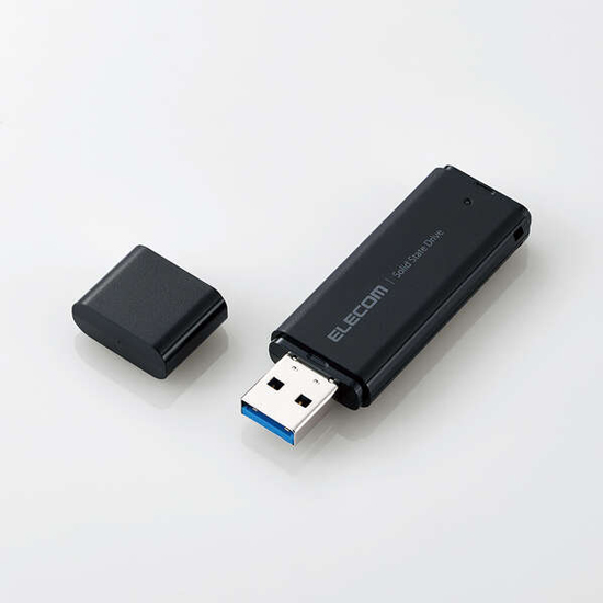 【新品】ELECOM　外付けポータブルSSD　ESD-EYB0500GBK　ブラック　500GB
