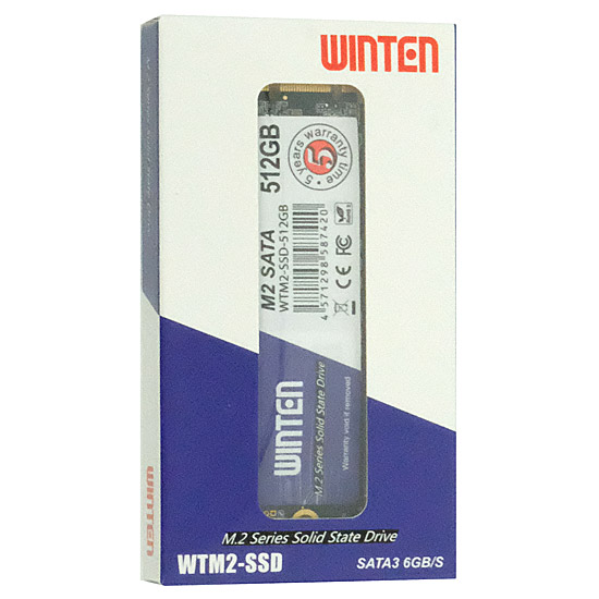 【新品】WINTEN　内蔵型SSD WTM2-SSD-512GB　512GB
