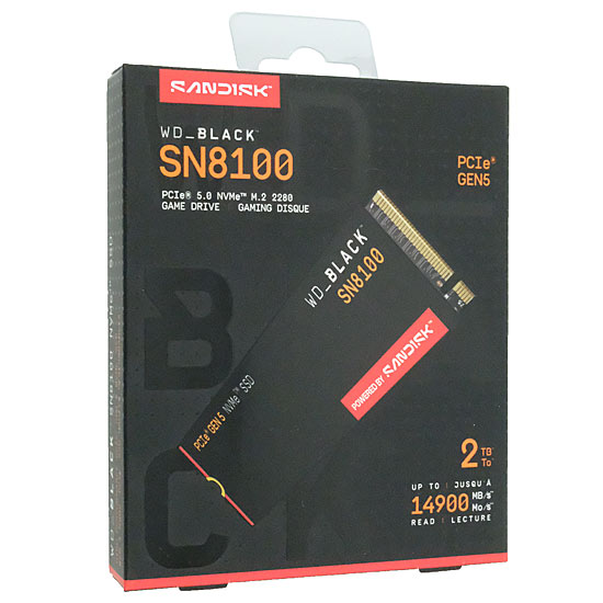 【新品】Western Digital SSD　WD_Black SN8100 NVMe SSD　WDS200T1X0M　2TB