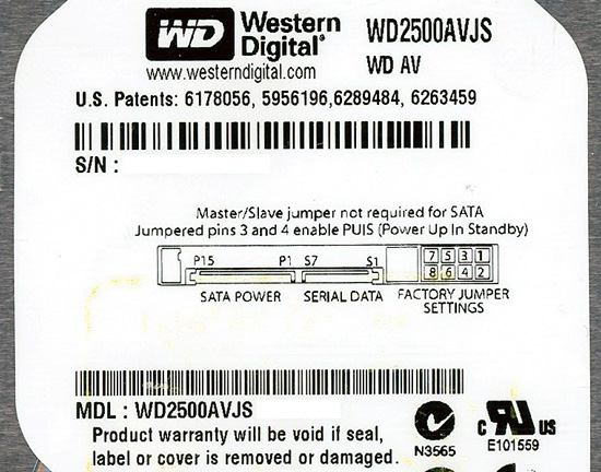 【新品】Western Digital HDD　WD2500AVJS　250GB SATA300 7200