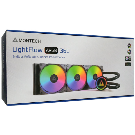 【新品】MONTECH■水冷CPUクーラー LightFlow ARGB 360■ブラック■新品未開封
