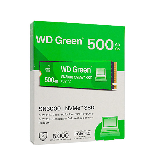 【新品】Western Digital SSD　WD Green SN3000 NVMe SSD WDS500G4G0E　500GB