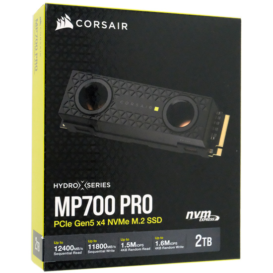 【新品】Corsair　SSD MP700 PRO Hydro X Series CSSD-F2000GBMP700PHX　BLACK