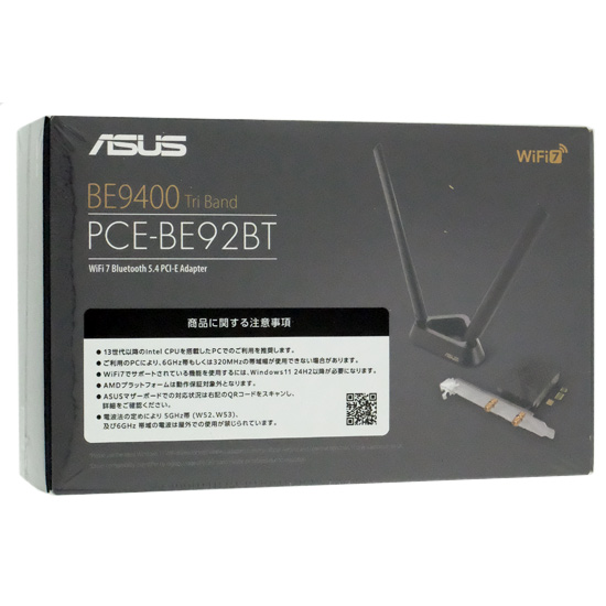 【新品】ASUS　WiFi 7 PCI-Eアダプタ　PCE-BE92BT
